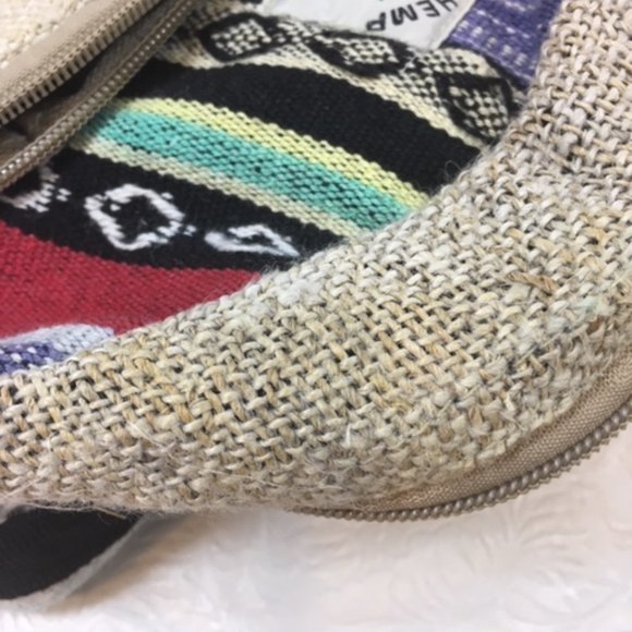 100% Pure Hemp BOHO Backpack MultiColored Adjustable From Nepal Handmade - Picture 12 of 13